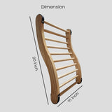 BESTNEWIE S-Shape Slip-Resistant Canadian Cedar Sauna Backrest Non-Toxic Sauna Backrest for Barrel or Infrared Sauna with Felt Sauna Hat and Seat Pad (2 Packs) BESTNEWIE