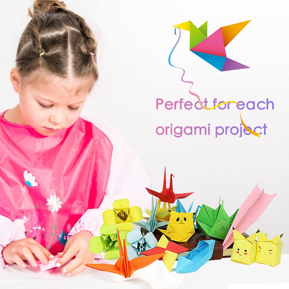 MIDUOLE Origami Paper, Pack of 500 Sheets - 20 Vivid Colors - Double Sided - 6 Inch Square, Easy Fold Paper for Kids Adult Beginners Training Arts & Crafts Projects. MIDUOLE