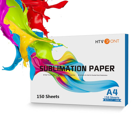 HTVRONT Sublimation Paper 8.5 x 11 inches - 150 Sheets Sublimation Paper Compatible with Inkjet Printer 120gsm HTVRONT