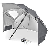 Sport-Brella Premiere UPF 50+ Umbrella Shelter for Sun and Rain Protection (8-Foot, Gray) Sport-Brella