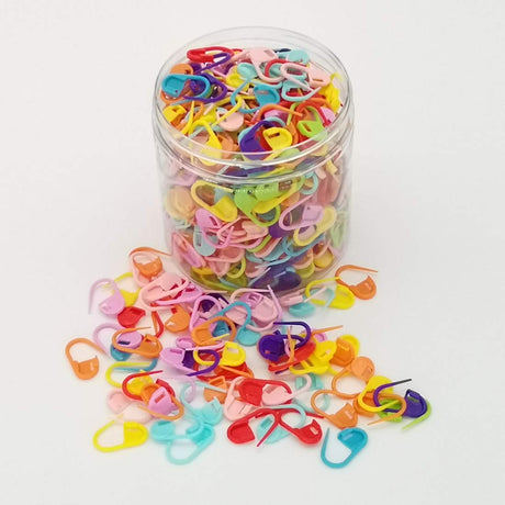 Otylzto 500pcs Assorted Colors Safety Pins Quick Locking Stitch Markers,Knitting Markers Crochet Markers Locking Stitch Markers Knitting Place Markers Stitch Needle Clip Crochet Clips otylzto