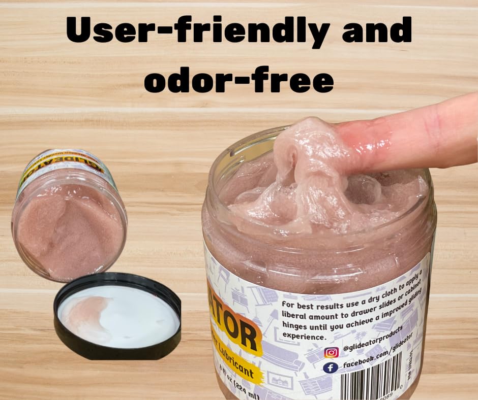 Glideator Wood Lubricant for Drawers, Doors, Hinges and More! DIY (4 oz) Glideator