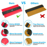 Contour Gauge 10 Inch, Widen Plastic Profile Gauge Duplicator, Precisely Copy Irregular Shapes Wood Template Measuring Tool for Perfect Fit and Easy Cutting (10 Inch Widen-Red) Lambor Studios