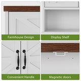 Mino Kesper Bathroom Wall Cabinet with Barn Doors, Wall Mounted Bathroom Storage Cabinet, Farmhouse Style, Adjustable Shelf, Wall Mounted, 23.6 x 7.9 x 23.9 Inches Mino Kesper