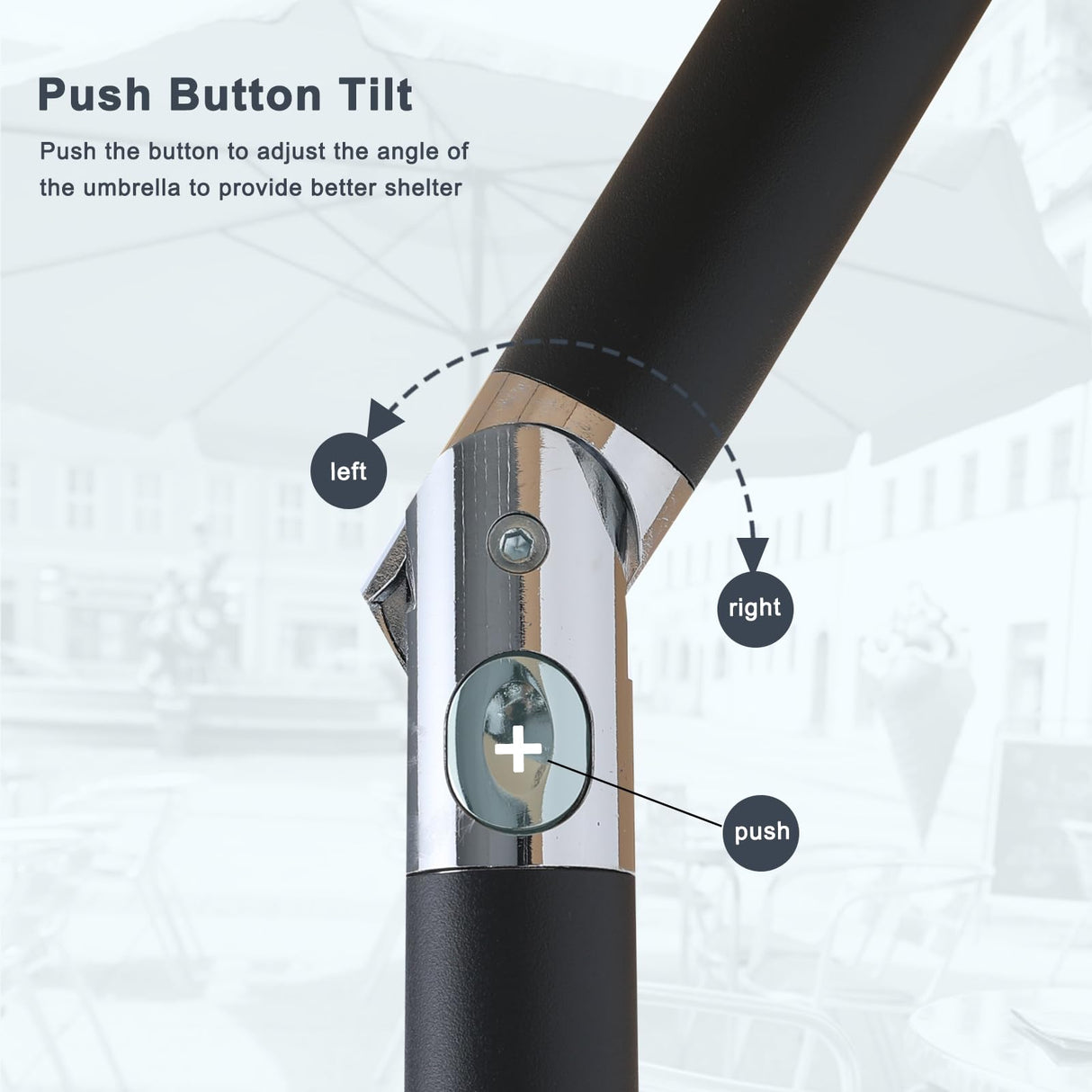 MASTERCANOPY Valance Patio Umbrella for Outdoor Table Market -8 Ribs (10ft, Turquoise) MASTERCANOPY