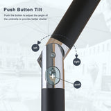 MASTERCANOPY Valance Patio Umbrella for Outdoor Table Market -8 Ribs (10ft, Turquoise) MASTERCANOPY