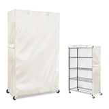 SoloToo Heavy-Duty Waterproof Wire Shelf Cover, Garage Storage Shelving Protector, Universal Fit 30 x 14 x 62 Inch Rack Covers with 1" Tolerance (White) SoloToo