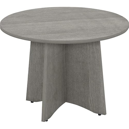 Lorell Weathered Charcoal Round Conference Table Lorell