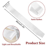 10 Pack Beauty Pageant Sashes Blank Satin Sashes White Sashes Blank for Pageants, Blank Sashes to Decorate Sashes, Plain White Sash, DIY Sash for Party Decorations,Wedding,Bridal Shower Birthday Party Mozeat Lens