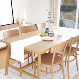 Encasa Table Runner 13x72 in Long | Cotton Canvas Fabric | White Solid Color | Machine Washable & Durable Encasa XO