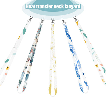 YOUKE OLA 100 Pack Sublimation Lanyards Blank Bulk Sublimation Lanyards with Swivel Hooks Neck Lanyards Heat Transfer Lanyard for ID Badge Holder Keychain as Christmas Gifts, White