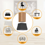 16 PCS Square Chair Leg Floor Protector, Silicone Chair Leg Cover, Furniture Leg Protectors with Felt, Mobile Table Leg pad, Protect The Floor from Scratches.1 1/2 in Black. CHWM