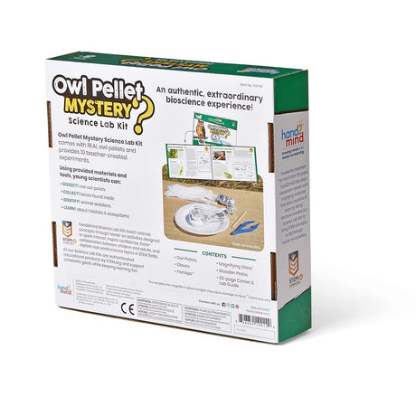 hand2mind Animal Science Kit for Kids 8-12, Kids Science Kit with Fact-Filled Guide, Learn About Animal Biology and Dissect Owl Pellets, STEM Toys, 10 Science Experiments hand2mind