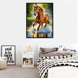 mrpwnle Horse Diamond Painting Kits for Adults - Horse Diamond Art Kits for Adults Beginners, 5D Round Full Drill Crafts Gem Art Painting Kits for Home Decor Gifts12x16 inch mrpwnle