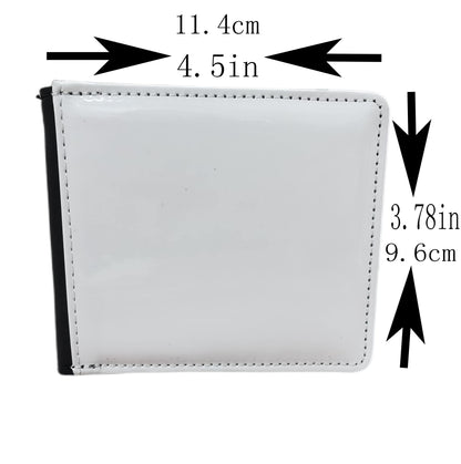 You Kang 2 Pieces Sublimation Wallet Blank DIY Bank Card Holder Two Mezzanine Multifunctional Wallets Diy Craft (Black)