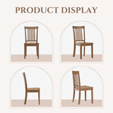 COLAMY Wooden Dining Chairs Set of 4, Spindle High Back Windsor Kitchen Side Chair, Farmhouse Dining Chairs for Kitchen and Dining Room, Light Brown COLAMY