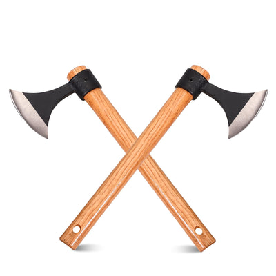16" Throwing Tomahawks, 2 Pack Throwing Axes with High Carbon Steel & Wooden Handle, Perfect for Axe Throwing Game, Recreation and Competition, Gift for Men