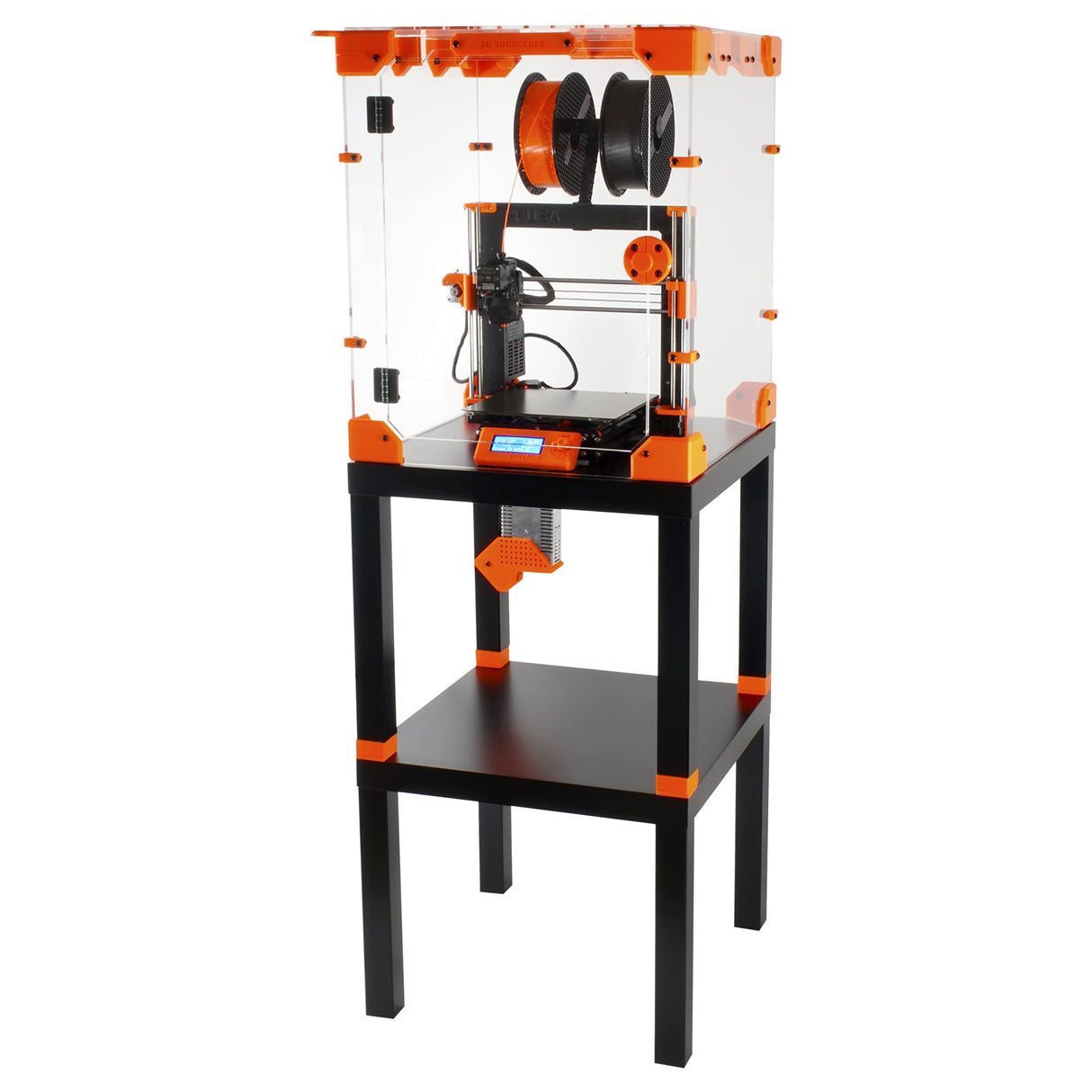 3D SOURCERER Universal 3D Printer Enclosure 5mm Plexiglass Kit [540x540x620mm Inner Volume] | Compatible with PRUSA MK4/MK3/Creality Ender 3/5 Pro | Fits IKEA Lack | Cover for Constant Temperautre 3D SOURCERER
