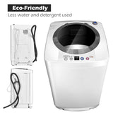 Giantex Portable Washing Machine, Full Automatic Washer and Dryer Combo, with Built-in Pump Drain 8 LBS Capacity Compact Laundry Washer Spin Dryer for Apartment RV Dorm Giantex