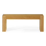 Maven Lane Zeno Contemporary Wooden Backless Bench Seating for Modern Dining, Kitchen Table, Entryway, Foyer, or Lobby in Weathered Natural Finish Maven Lane