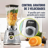 Oster Original 3 Speed Chrome Blender, 6 Times more Durable Motor, 10 Times Stronger, 5 Cup Glass Jar Oster