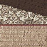 Madison Park Quilt Set Luxurious Jacquard Stripes Design - All Season, Coverlet Bedspread Lightweight Bedding Layer, Shams, Decorative Pillow, Full/Queen(90"x90"), Floral Red 5 Piece Madison Park