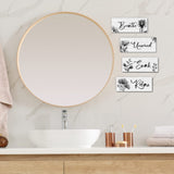 4 Pieces Bathroom Wall Art Rustic Farmhouse Decor Sign Relax Soak Unwind Breathe Wood Hanging Sign for Home Spa Bathroom Laundry Decor Utuichuo