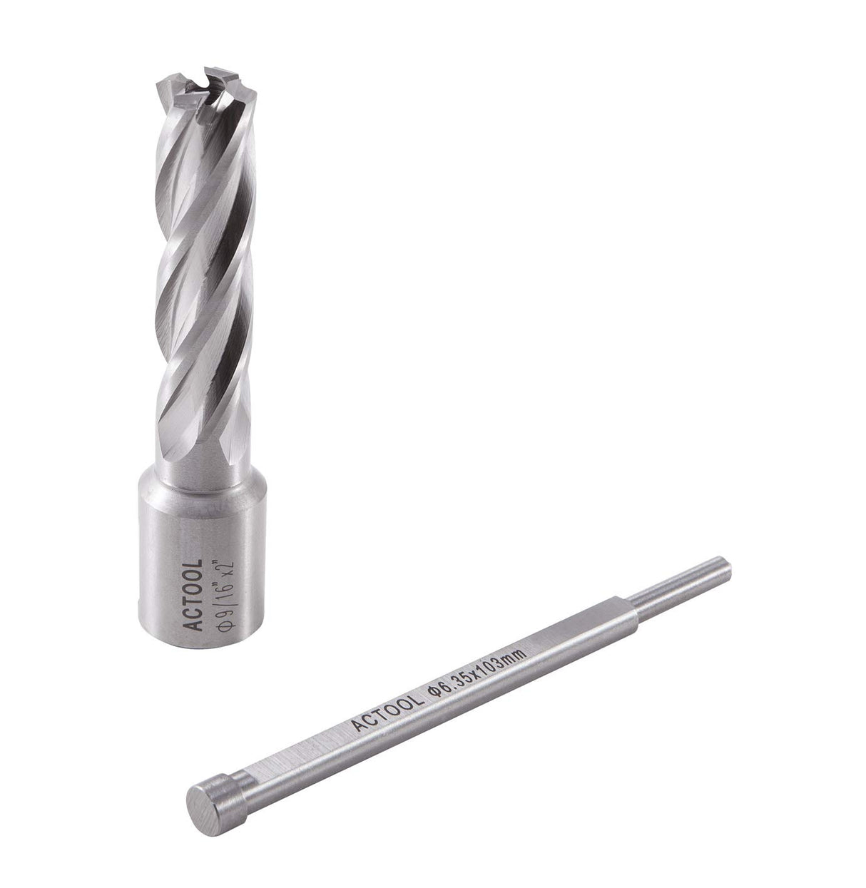 ACTOOL 9/16" Diameter × 2" Depth of Cut HSS ANNULAR Cutter with 3/4'' Weldon Shank ACTOOL