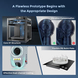 FLASHFORGE AD5M 3D Printer Fully Auto Calibration Print with 1-Click Max 600mm/s Speed, All-Metal CoreXY Structure Precise Printing, Easy-Maintenance Quick-Swap Nozzle, Print Size 220x220x220mm FLASHFORGE