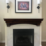 MANTELSDIRECT Mantels Direct Salem Wood Mantel Shelf with Arched Corbels - Espresso 48 Inch | Wooden Rustic Wall Mounted Shelf from Pine Wood - Perfect for Fireplaces, TVs & Décor MANTELSDIRECT