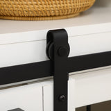 PawHut Dog Crate Furniture for Large Dogs or Double Dog Kennel for Small Dogs with Shelves, Sliding Doors, 47" x 23.5" x 35", White PawHut