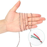 Christmas Twine String,Green Red and White Bakers Twine String,Cotton Gift Wrapping Twine,328 Feet Cotton Arts Crafts Twine String Durable Packing Holiday Twine KINGLAKE