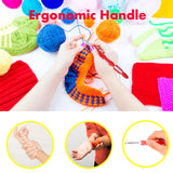 Ergonomic Crochet Hooks Set with Case, 12PCS Crochet Hooks for Arthritic Hands, Size from 0.8mm~6.0mm Lewhoo