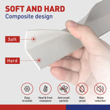 FOSLUOC Garage Door Seal Top and Sides Seal Strip White 34.4FT Rubber Weather Stripping Replacement Soft and Hard Composite, Weatherproofing Universal Sealing FOSLUOC