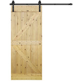 U-MAX 6.6 FT Sliding Barn Wood Door Basic Sliding Track Hardware Kit (Basic "J") U-MAX