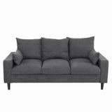 Panana 3 Piece Small Sofa Set, Sectional Sofa Loveseat with Ottoman for Small Space Living Room Apartment (Grey) Panana