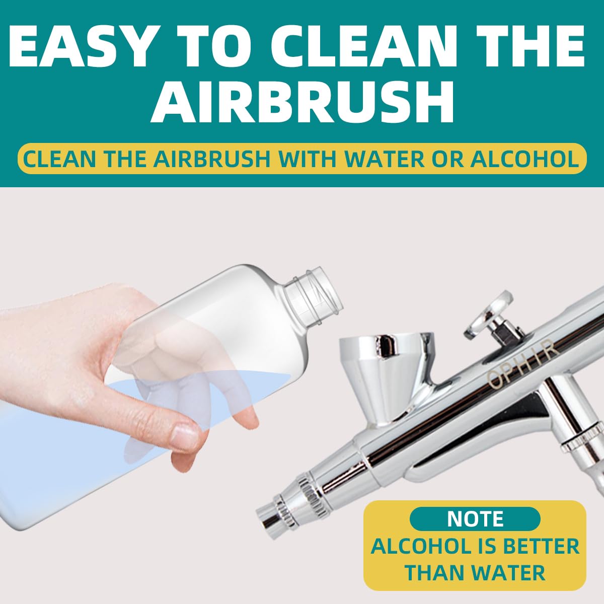 OPHIR Airbrush Paint, 50 Bottles of Model Air Brush Paint Set, Water-Based Opaque Acrylic Airbrush for Shoes, Rocks, Paper-Professional 48 Colors, 1.05 oz/Bottle OPHIR