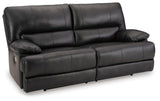 Signature Design by Ashley Mountainous Modern Leather Match Wall Hugger Power Reclining Sofa with Adjustable Headrest and USB Ports, Black Signature Design by Ashley