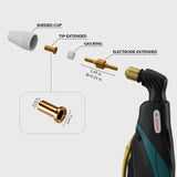 GZ GUOZHI Plasma Cutter, [Large LED Display] 50Amps Cutter Machine with 110/220V Dual Voltage DC Inverter IGBT 1/2 Inch Clean Cut Post Flow and 2T/4T, for Beginners DIY GZ GUOZHI