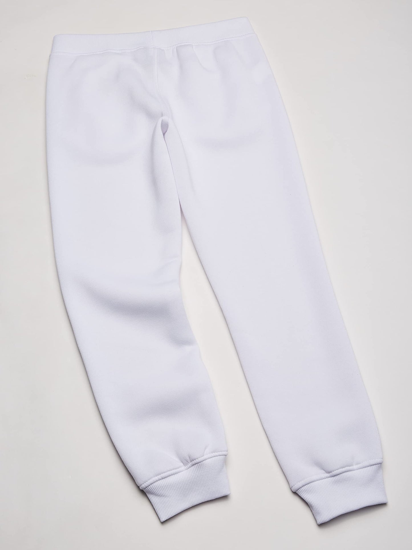 Southpole Boys' Big Active Basic Jogger Fleece Pants, White, Large / 14-16