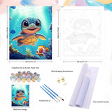 Natuyalo Paint by Numbers for Adults Beginner, Sea Turtle Acrylic Painting by Number Kits Animal DIY Art Craft Kits Suitable for Home Wall Decoration Frameless (16x20 Inch) Natuyalo