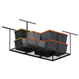 eShelf 3x6ft Overhead Garage Storage Rack, Heavy duty metal garage ceiling storage rack, 22''-40" Adjustable Ceiling Dropdown, 450lbs Loading Weight Capacity, Black eShelf