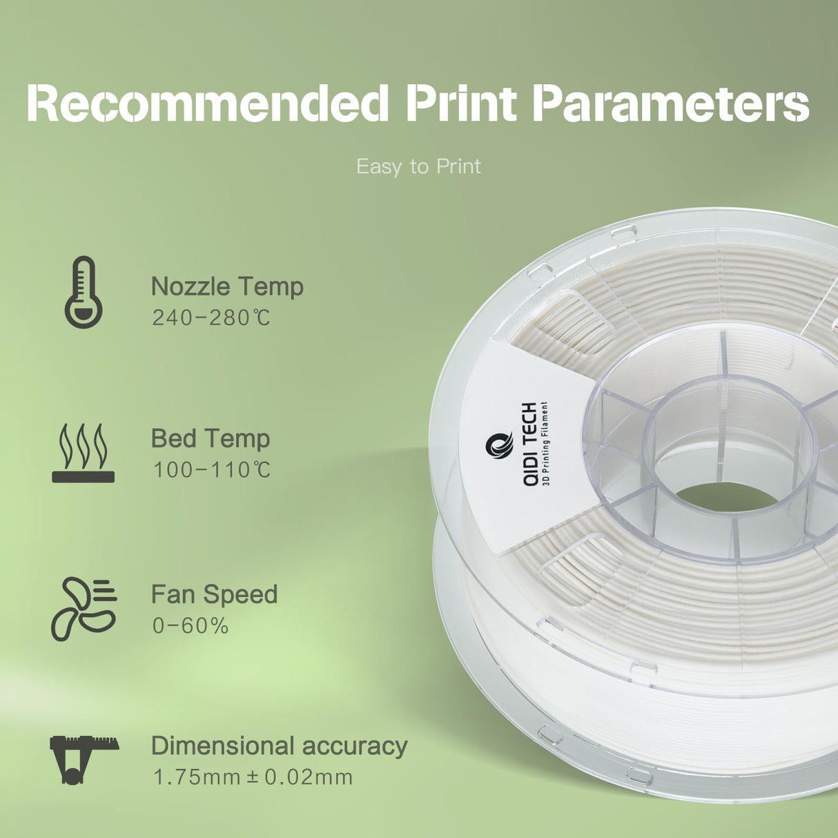 R QIDI TECHNOLOGY ASA Filament 1.75mm Black,3D Printer Filament ASA 1kg Spool(2.2lbs),High UV Resistance,Low Odor,Perfect for Printing Outdoor Functional Parts，Fit Most FDM 3D Printers R QIDI TECHNOLOGY