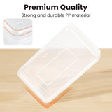 Sooez Plastic Pencil Case Box 6 Pack, Large Crayon Maker Pen Organizer, Plastic Containers with Snap Lids, Stackable Craft Storage Boxes Bulk, School Supplies Art Box for Bead, Clear Sooez