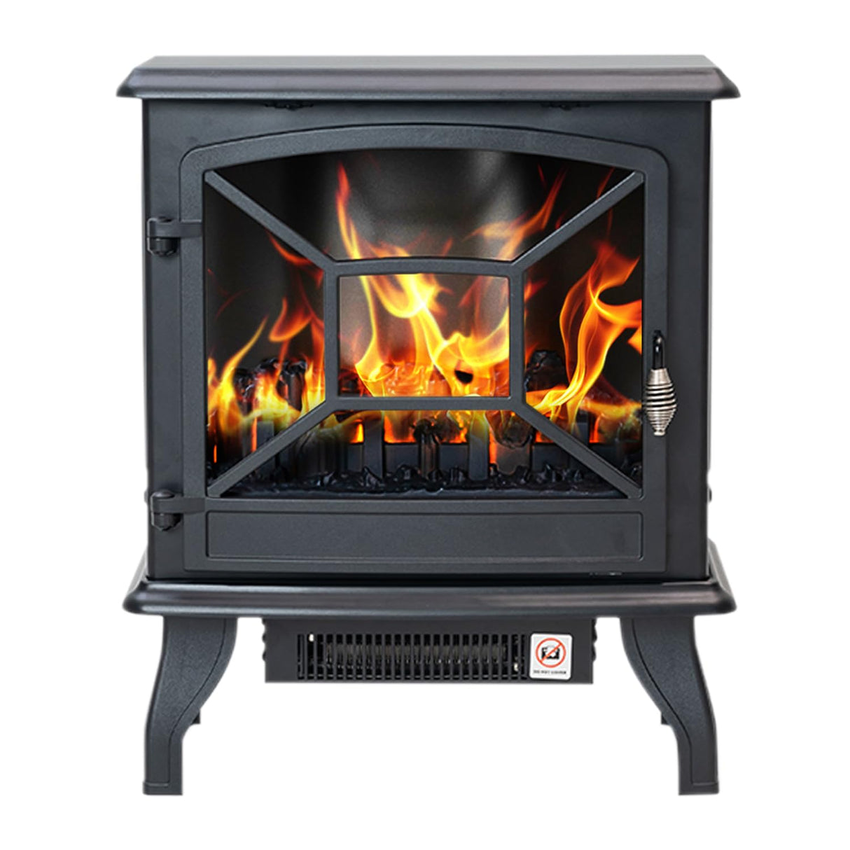 Panana Electric Fireplace Heater Portable Stove Heater Freestanding Fireplace, 5300 BTU, Realistic Flame Effect Panana