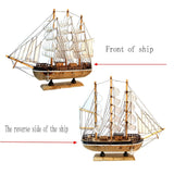 Lizipai Smooth Sailing Boat Model Mediterranean Wooden Boat Furniture Decoration Room Decoration (Main Brown) Lizipai