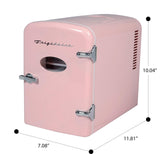Frigidaire EFMIS175PINKCP4 Portable Cooler for Car, Office, Bedroom, Dorm Room, or Cabin, 11.8"D x 7.1"W x 10.1"H, Pink Frigidaire