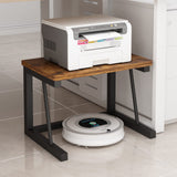 WRITECRY Desktop Printer Stand, 2-Tier Wood Rustic Printer Shelf for 3D & Laser Printer, Scanner, Copier, Durable Small Space Storage Organizer for Home Office Kitchen (2-Tier, Brown) WRITECRY