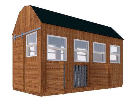 Poultry Chicken Coop Plans DIY Backyard Barn Hen House Cage with Run 8' x 16' WoodArtSupply