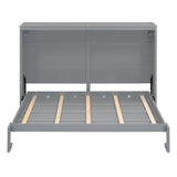 Harper & Bright Designs Full Size Murphy Bed Wall Bed Space-Saving for Multipurpose Guest Room Bedroom or Home Office, Gray Harper & Bright Designs